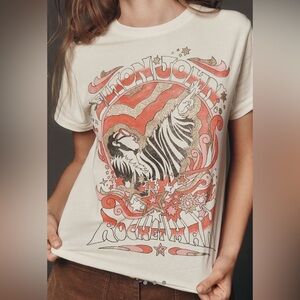 Anthropologie Letluv Elton John Graphic Tee